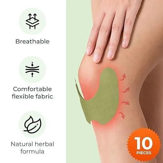 Herbal Knee Pain Relief Patches + FREE Herbal Oil Bottle